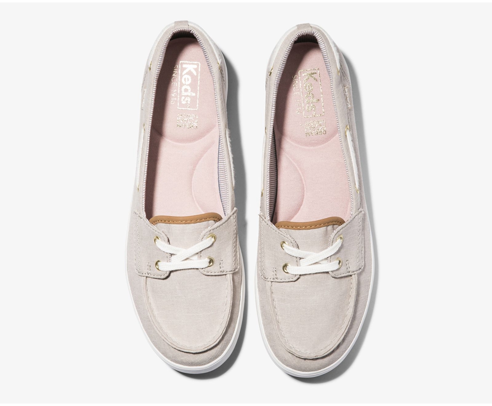 Slip On Γυναικεια - Keds Charter Chambray - Γκρι - ITPMD6712